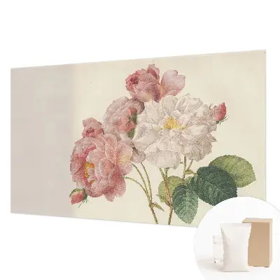 Vlies-Fototapete fürs Wohnzimmer mit romantischem Rosenmotiv