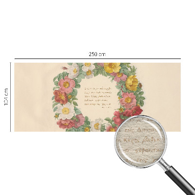 Vlies-Fototapete fürs Schlafzimmer Blumenkranz