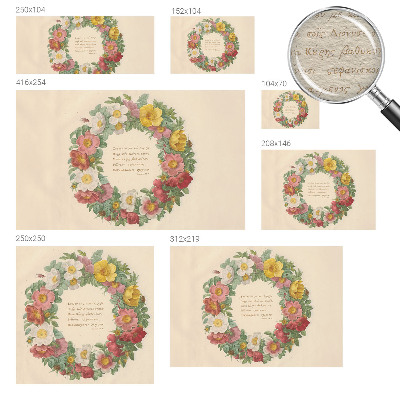 Vlies-Fototapete fürs Schlafzimmer Blumenkranz