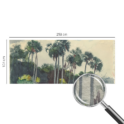 Moderne Vlies-Fototapete mit exotischem Palmenmotiv