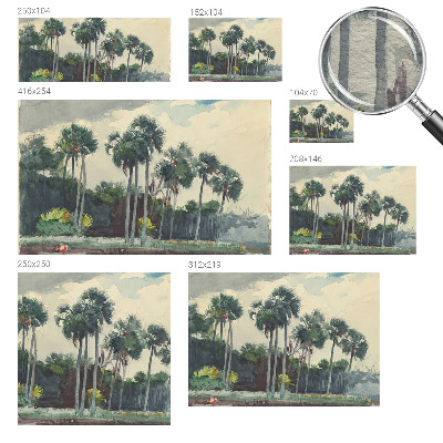 Moderne Vlies-Fototapete mit exotischem Palmenmotiv