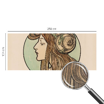 Dekorative Wand-Fototapete mit Jugendstilporträt