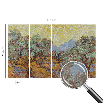 Wandtapete Olivenbäume