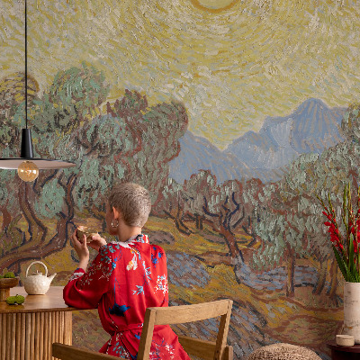 Wandtapete Olivenbäume