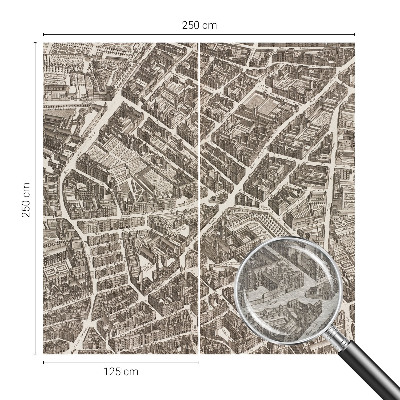 Motivtapete aus Vlies mit Motiv eines Stadtlabyrinths