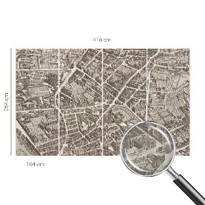 Motivtapete aus Vlies mit Motiv eines Stadtlabyrinths