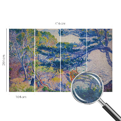 Vlies-Fototapete fürs Schlafzimmer mit impressionistischer Landschaft