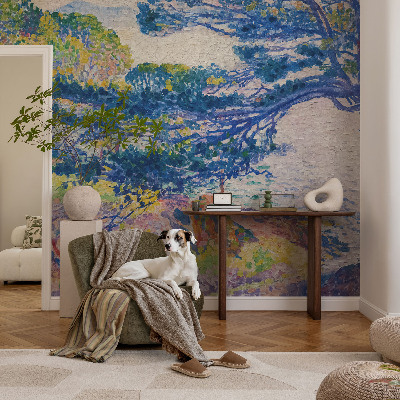 Vlies-Fototapete fürs Schlafzimmer mit impressionistischer Landschaft