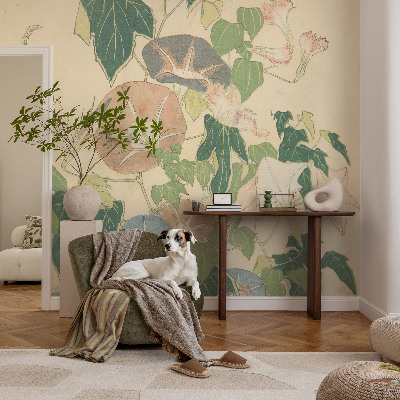 Vliestapete fürs Schlafzimmer mit floralem eleganten Muster