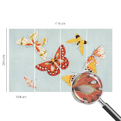 Wand-Fototapete mit einem künstlerischen Schmetterlingsmotiv