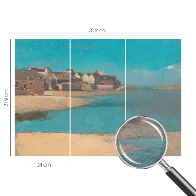 Moderne Vlies-Fototapete Ein ruhiges Dorf