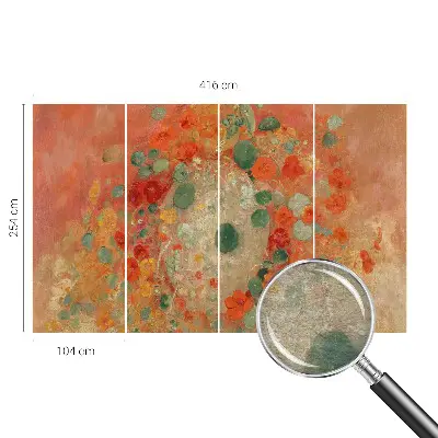 Bildtapete mit abstraktem Blumenmotiv