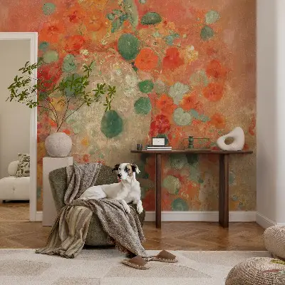Bildtapete mit abstraktem Blumenmotiv