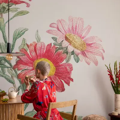Motivtapete mit zarten Blüten