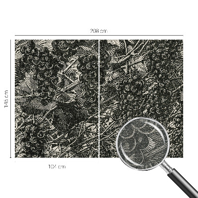 Vliestapete fürs Schlafzimmer Traubenabdruck