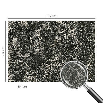 Vliestapete fürs Schlafzimmer Traubenabdruck