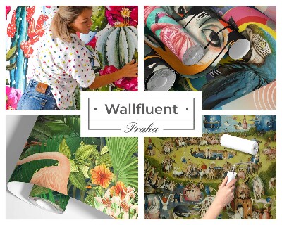 Motivtapete mit Baumillustration