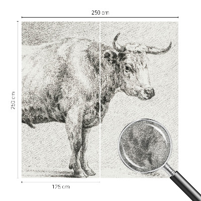 Bildtapete mit Bullenstift-Motiv