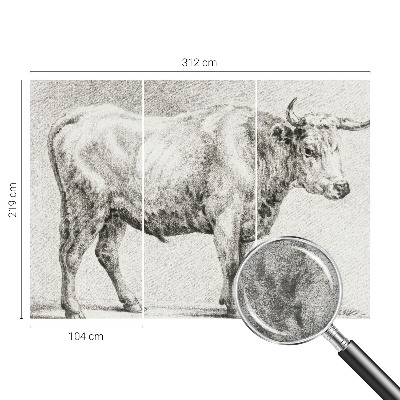 Bildtapete mit Bullenstift-Motiv