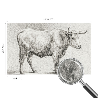 Bildtapete mit Bullenstift-Motiv