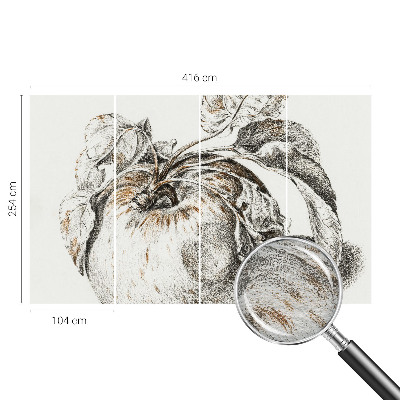 Wand-Fototapete Apfelblätter