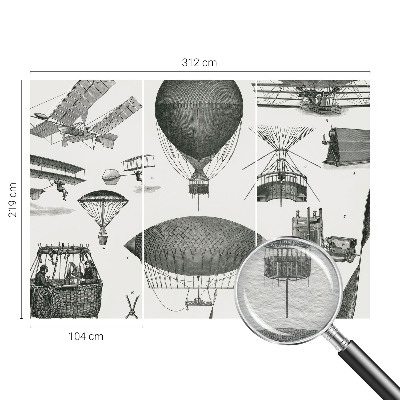 Wandtapete Geschichte der Luftfahrt