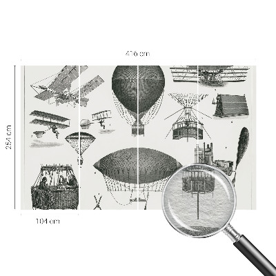 Wandtapete Geschichte der Luftfahrt