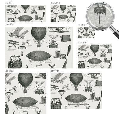 Wandtapete Geschichte der Luftfahrt