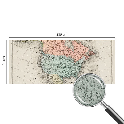 Fototapete fürs Wohnzimmer Historische Karte