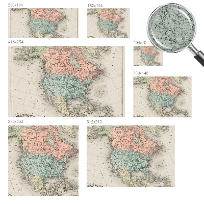 Fototapete fürs Wohnzimmer Historische Karte