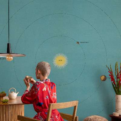Fototapete fürs Schlafzimmer mit Motiv eines kosmischen Systems