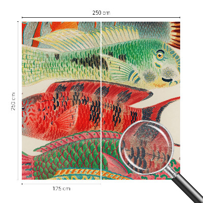 Vlies-Fototapete fürs Wohnzimmer mit exotischen Fischen als Motiv
