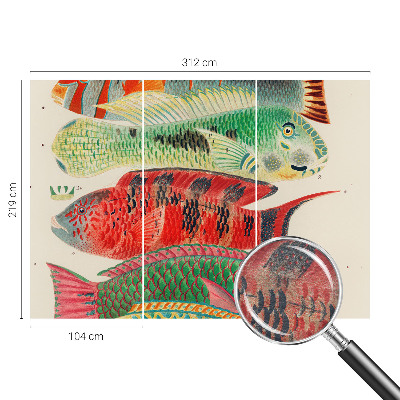 Vlies-Fototapete fürs Wohnzimmer mit exotischen Fischen als Motiv