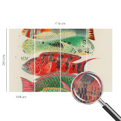 Vlies-Fototapete fürs Wohnzimmer mit exotischen Fischen als Motiv