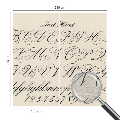 Motivtapete mit kalligrafischem Schriftmotiv