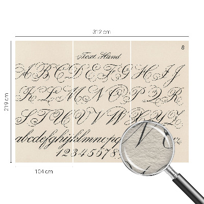 Motivtapete mit kalligrafischem Schriftmotiv