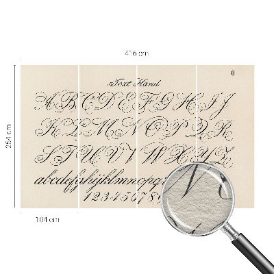 Motivtapete mit kalligrafischem Schriftmotiv