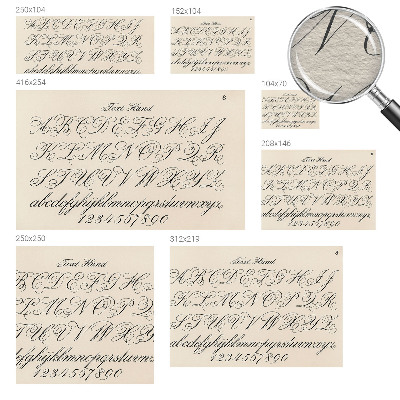 Motivtapete mit kalligrafischem Schriftmotiv