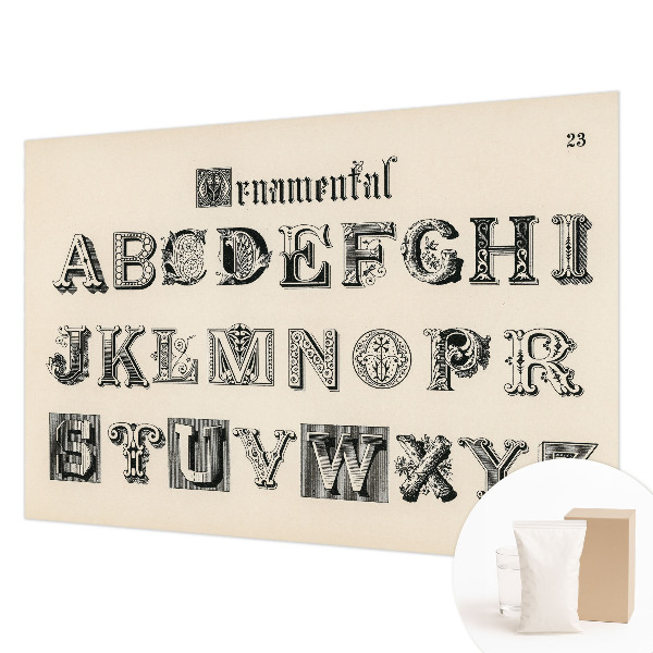 Fototapete nach Maß mit dekorativen Buchstaben