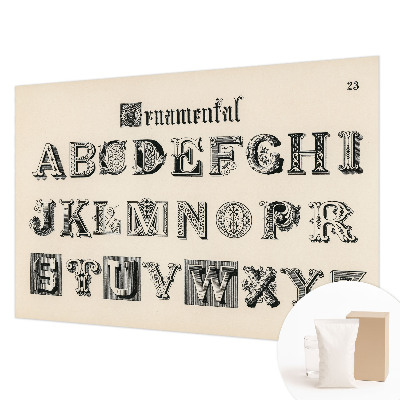 Fototapete nach Maß mit dekorativen Buchstaben