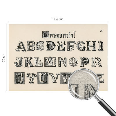 Fototapete nach Maß mit dekorativen Buchstaben