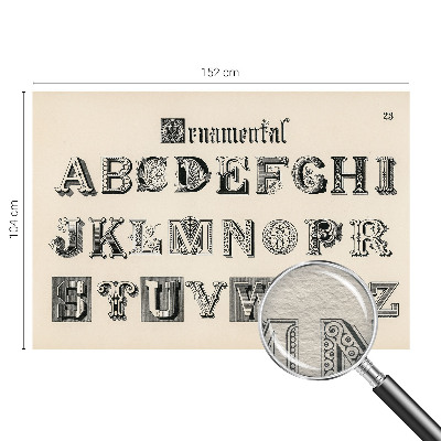 Fototapete nach Maß mit dekorativen Buchstaben