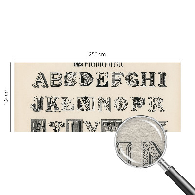 Fototapete nach Maß mit dekorativen Buchstaben