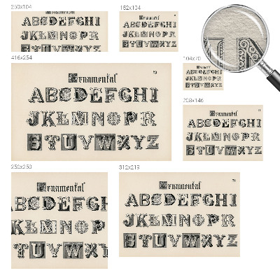 Fototapete nach Maß mit dekorativen Buchstaben