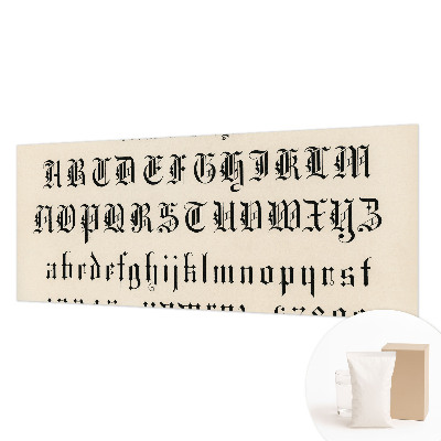Dekorative Wand-Fototapete z mit gotischen Buchstaben bedrucktem Motiv