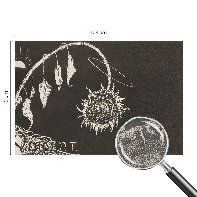 Vlies-Fototapete nach Maß mit nostalgischem Sonnenblumenmotiv