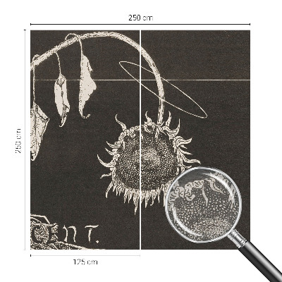 Vlies-Fototapete nach Maß mit nostalgischem Sonnenblumenmotiv
