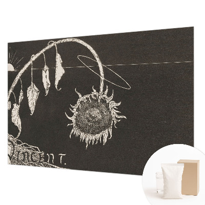 Vlies-Fototapete nach Maß mit nostalgischem Sonnenblumenmotiv