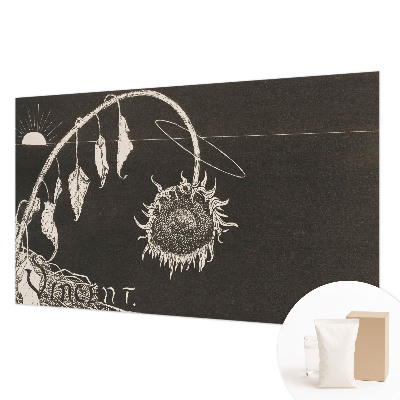 Vlies-Fototapete nach Maß mit nostalgischem Sonnenblumenmotiv