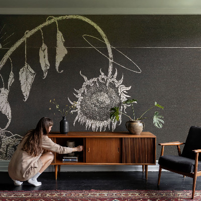 Vlies-Fototapete nach Maß Nostalgische Sonnenblume